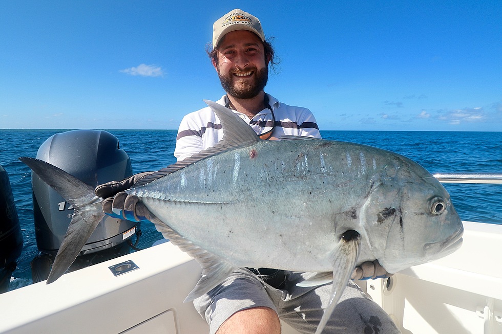A nice Coral Sea GT landed at one of the outter reefs.